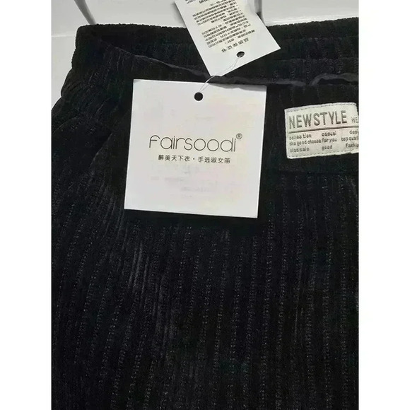 Women's Fairsood Pants Black Corduroy XL RUNS SMALL - Picture 7 of 10